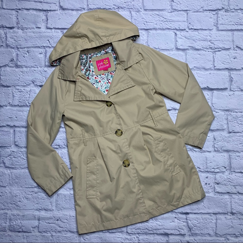 Pink Platinum Girls Trench Coat